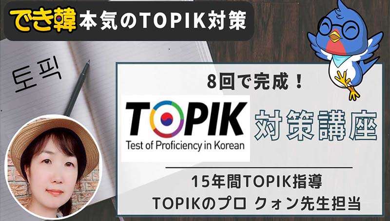 でき韓 本気のTOPIK対策講座（グループ）8回で高得点と合格を目指せ！